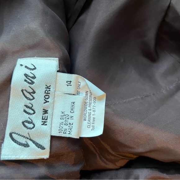 Pure Silk brown gown size 14 - Picture 5 of 9